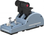 Manette des gaz Thrustmaster TCA Quadrant Airbus Edition avec deux leviers et commandes de simulation a�rienne.