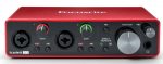 Interface audio Focusrite Scarlett 2i2 3e g�n�ration avec deux entr�es combo et commandes de gain