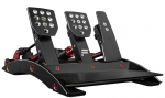 P�dalier Fanatec ClubSport Pedals V3 noir � trois p�dales m�talliques avec frein Load Cell r�glable.