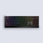 Clavier Wooting Two HE noir pleine taille avec pav� num�rique, switches analogiques et r�tro�clairage RGB.