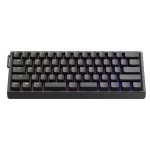 Clavier gaming Wooting 60HE v2 noir au format 60 %, avec switches magn�tiques et �clairage RGB.