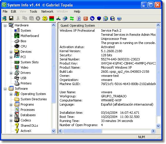 SIW logiciel information hardware composant PC Windows