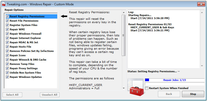 Windows Repair Tweaking telecharger gratuit free download